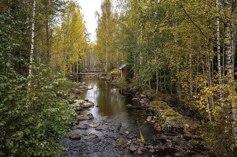 herajoen maisemaa polun varrelta.